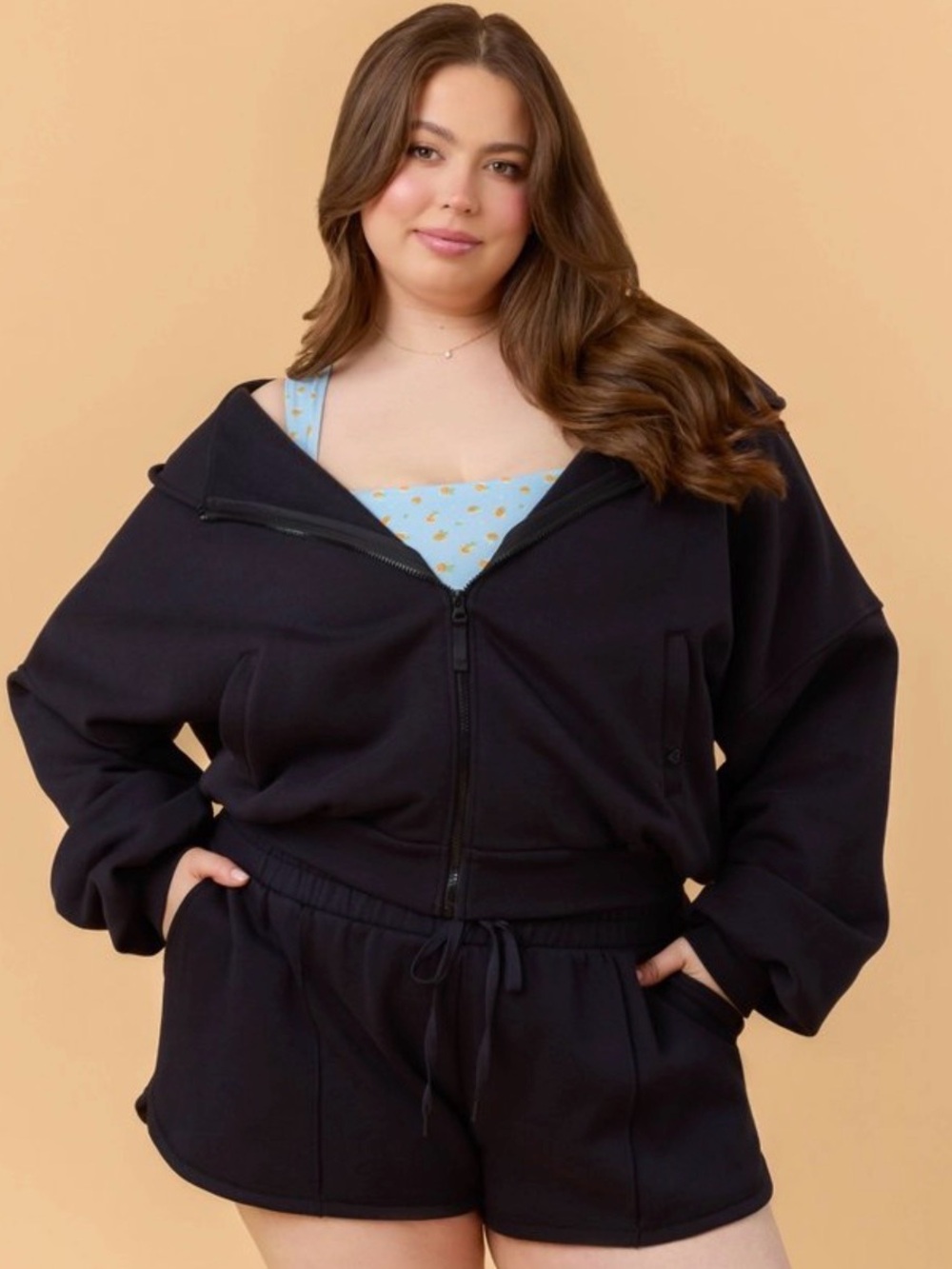 Blogilates Women's Marshmallow Full
Zip Hooded Sweatshirt